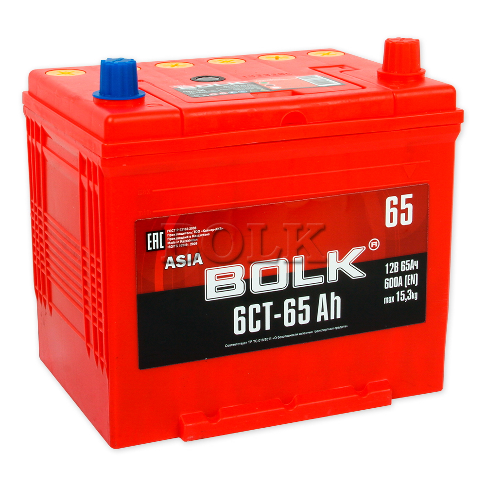 Аккумулятор BOLK ASIA 65 А/ч обратная R+ EN600 А 230x173x220 ABJ 650