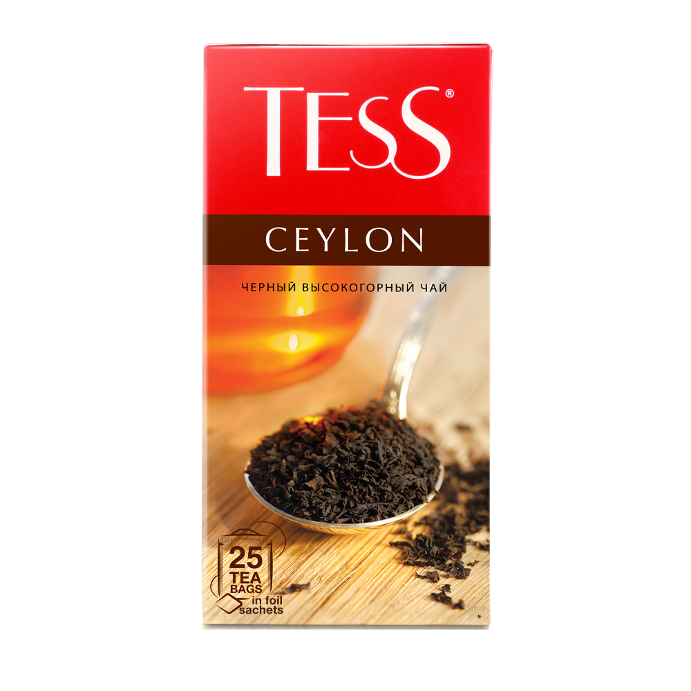 фото Чай черный tess ceylon 25 пакетиков