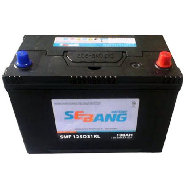 Аккумулятор SEBANG SMF 100 А/ч обратная R+ EN 830A 306x173x225 SMF 125D31KL SMF 125D31KL