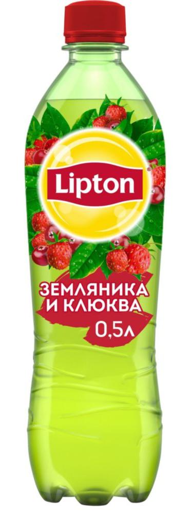 фото Чай зеленый lipton клюква-земляника 0.5 л