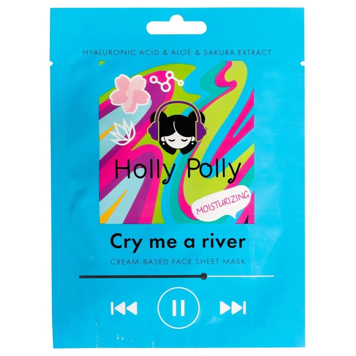 Маска для лица Holly Polly Cry Me A River с гиалуроновой кислотой, тканевая, 22 г под сенью сакуры