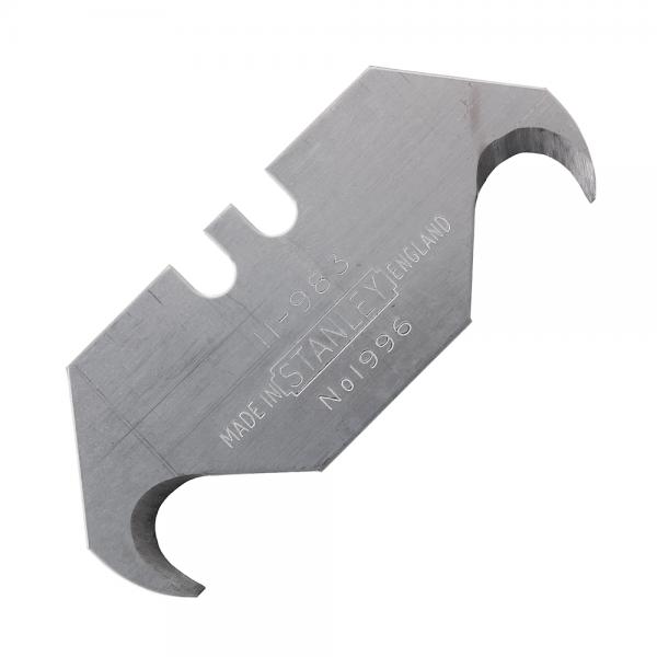 Лезвие для строительного ножа STANLEY 0-11-983, 5шт, крюк-трапеция лезвия для резки линолеума stanley