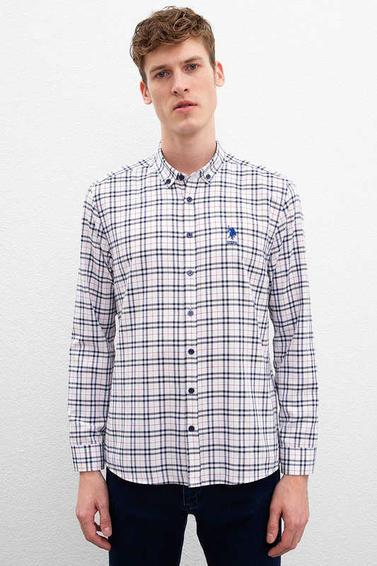 

Рубашка мужская U.S. POLO ASSN. G081SZ0040YABARS белая S, G081SZ0040YABARS