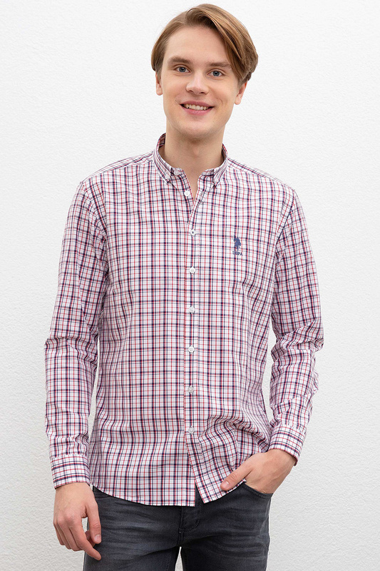 

Рубашка мужская U.S. POLO ASSN. G081SZ0040RENJI красная S, G081SZ0040RENJI
