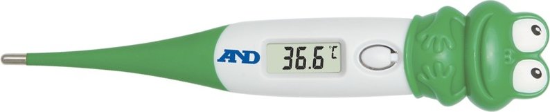 Термометр AND Лягушка зеленый/белый (DT-624)