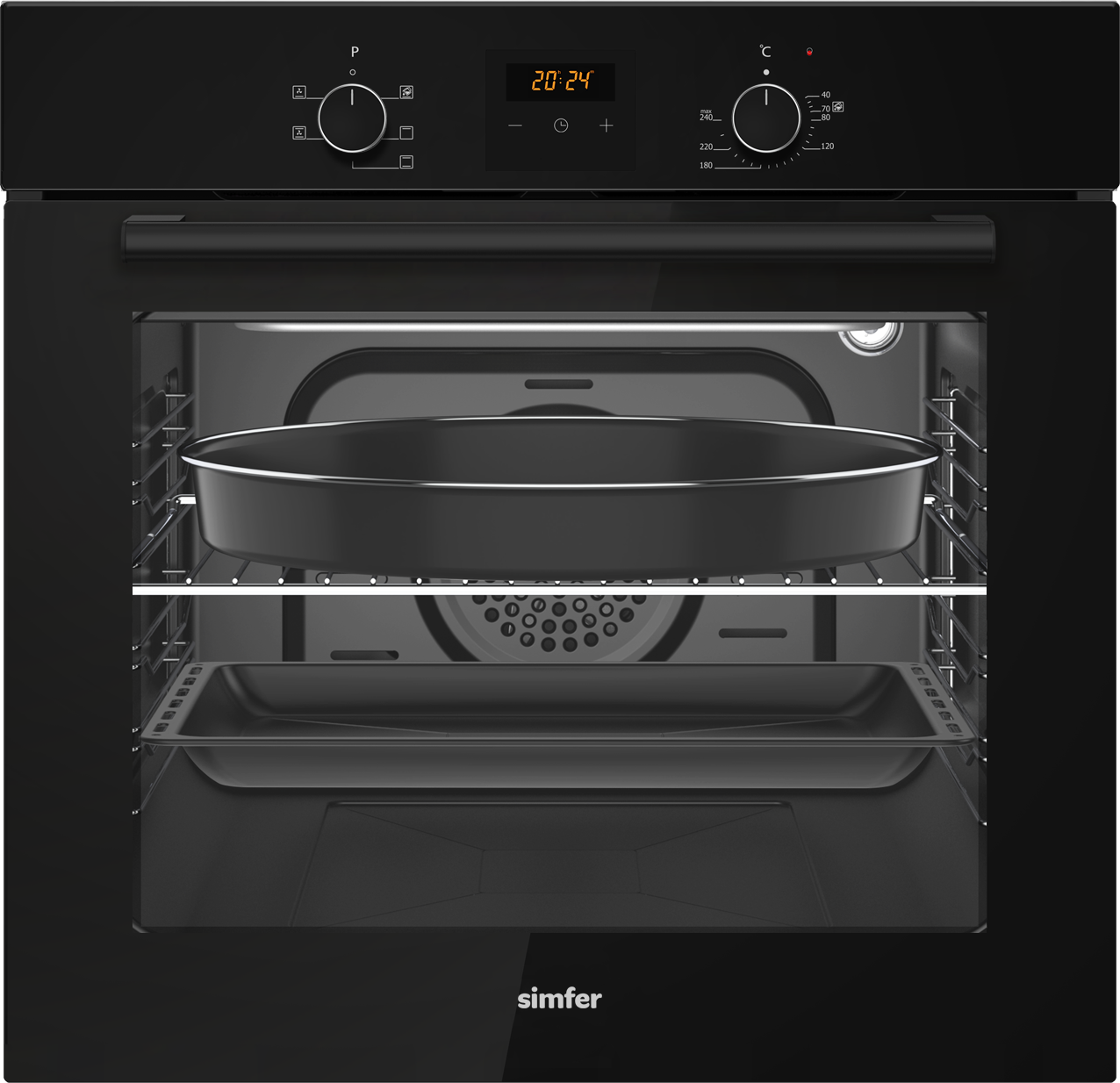 

Встраиваемый электрический духовой шкаф Simfer B6EB56077 черный, B6EB56077