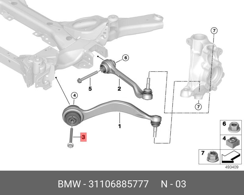 

Болт Крепежный С Фланцем (M12x136,10.9) BMW арт. 31106885777