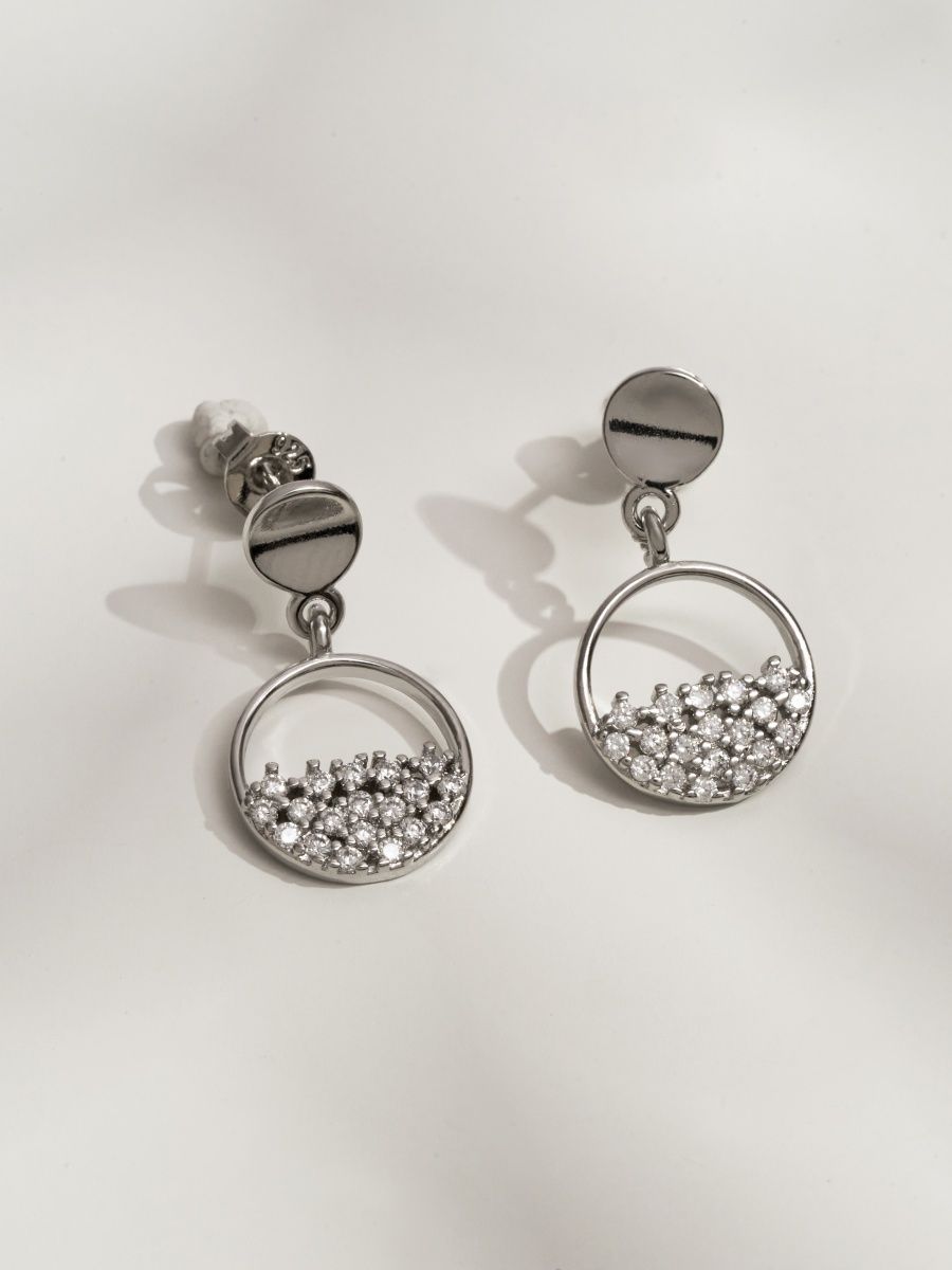 

Серьги подвески из латуни SHINE & BEAUTY 82011-1, кристалл, 82011-1