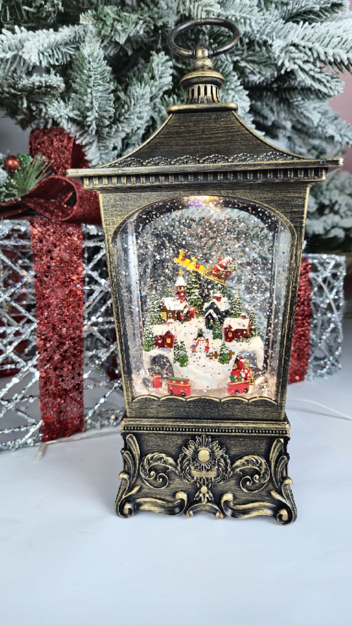 

Новогодний музыкальный светящийся светильник Merry Christmas Новогодняя ночь 16х35 см
