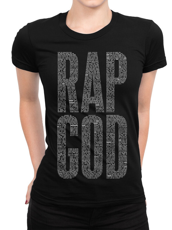 

Футболка женская Dream Shirts Eminem - Rap God черная 2XL, Eminem - Rap God