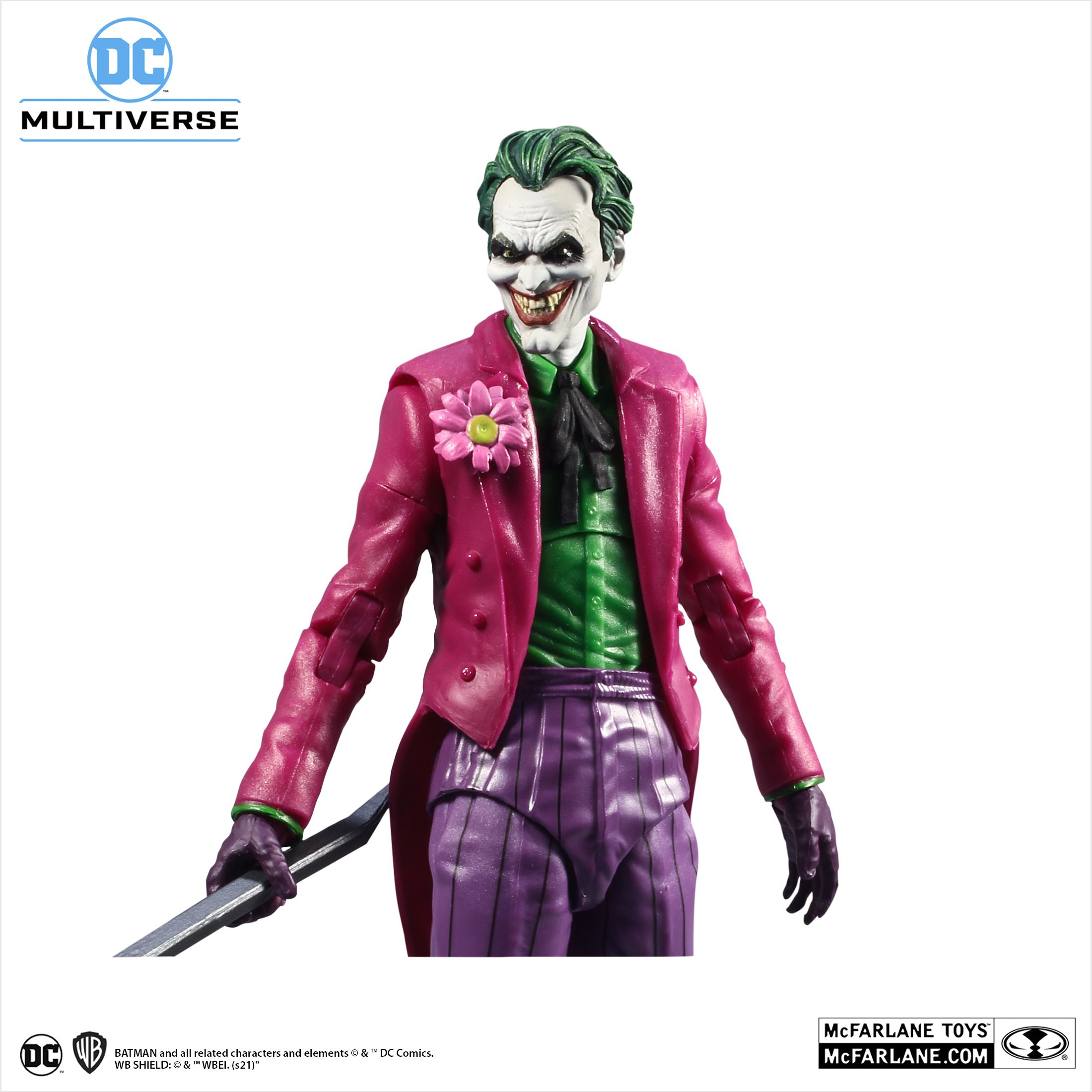 фото Фигурка dc multiverse batman: three jokers – the joker the clown (18 см) mcfarlane toys