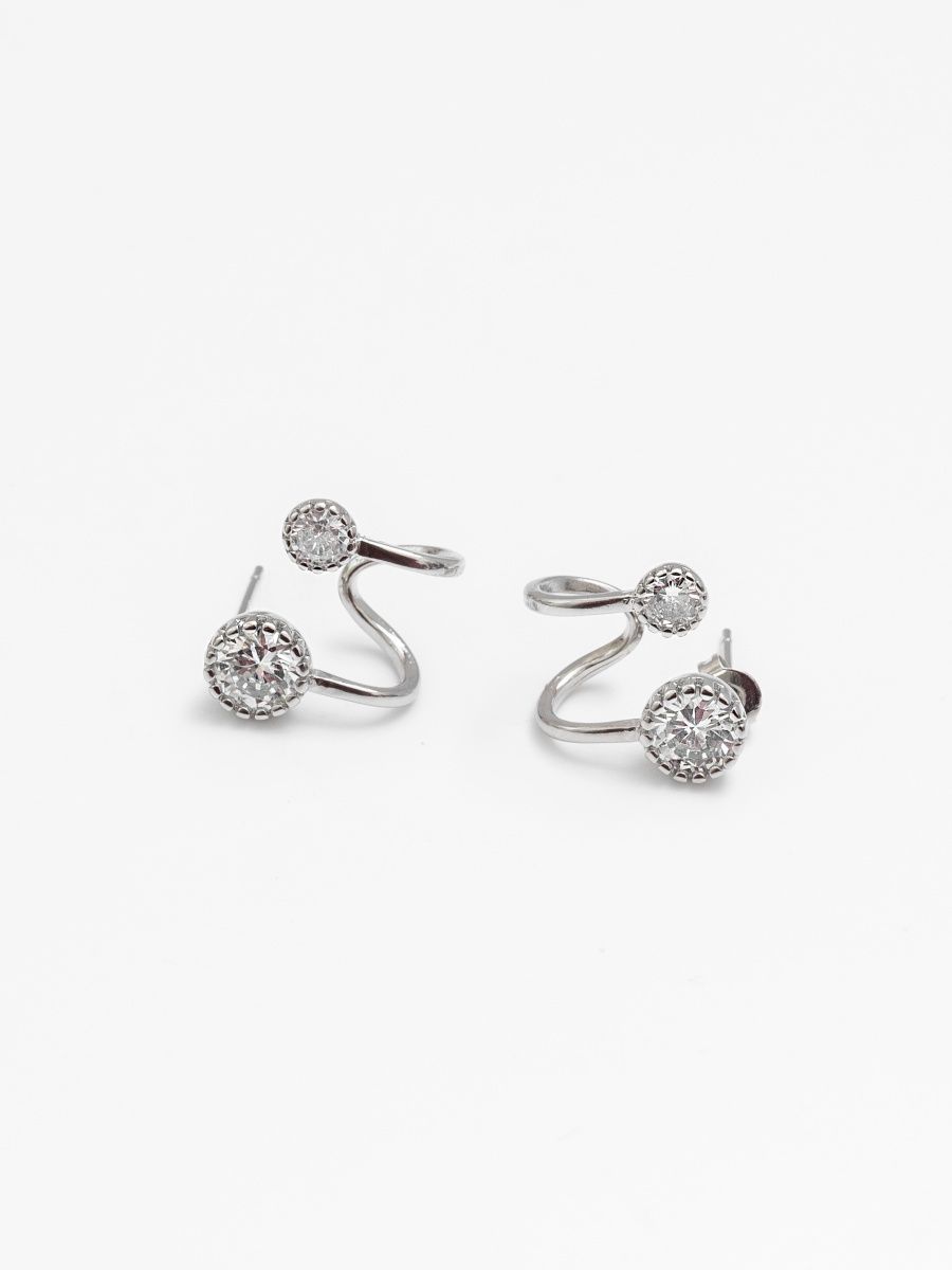 

Серьги каффы из латуни SHINE & BEAUTY S00002, кристалл, S00002