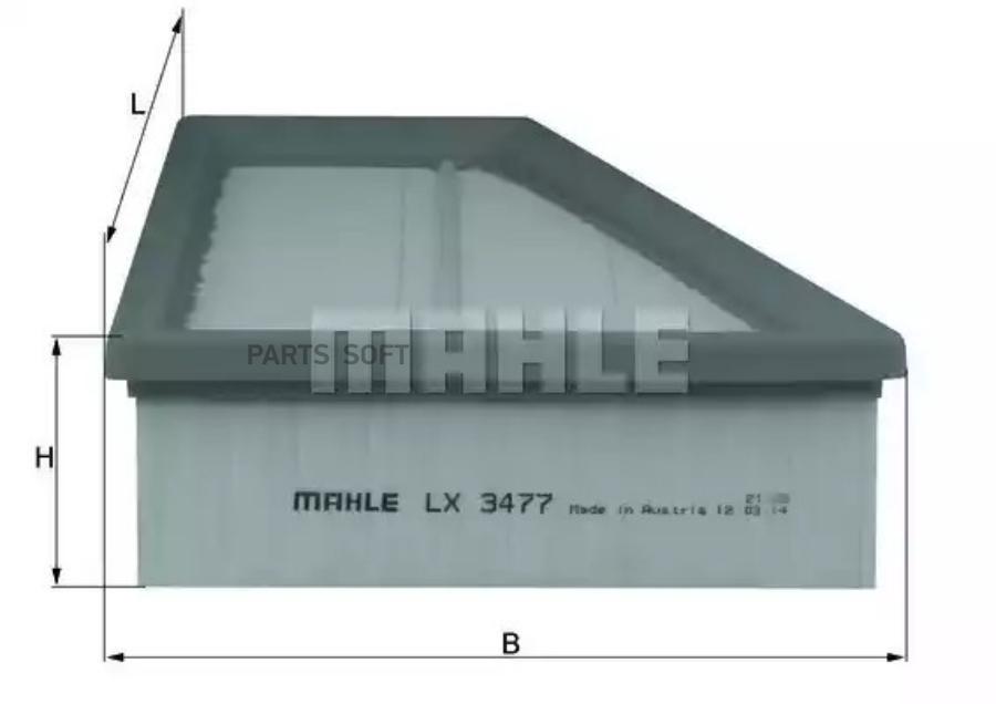 

Воздушный фильтр Mahle/Knecht LX3477