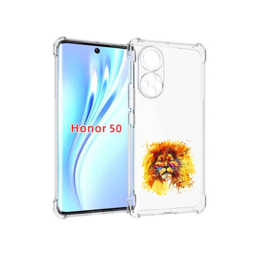 

Чехол бампер MyPads лев в очках для Honor 50., Прозрачный, Tocco