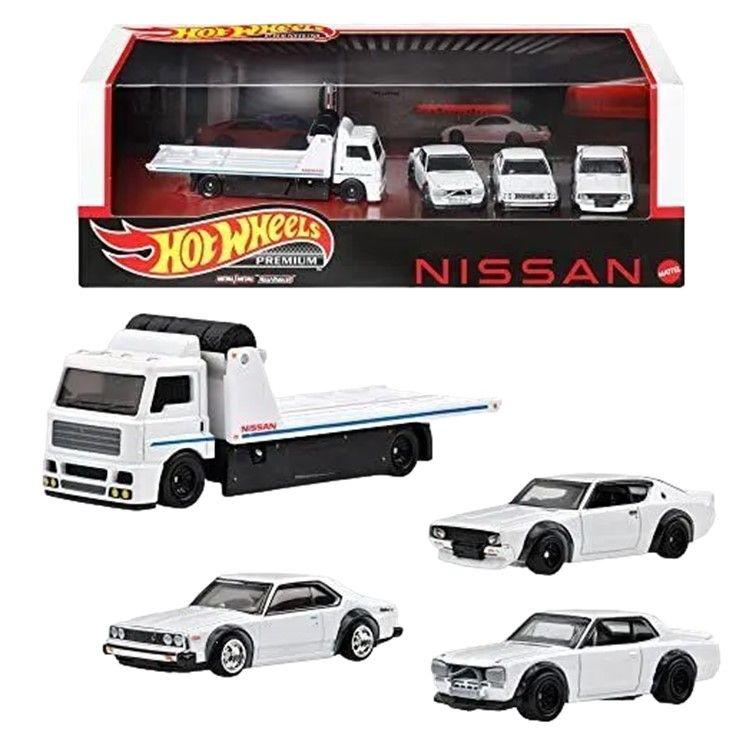 

Машинка металлическая Hot Wheels HKC16 Premium коллекционная Nissan Skyline 4 шт, Белый, HW-metall-all