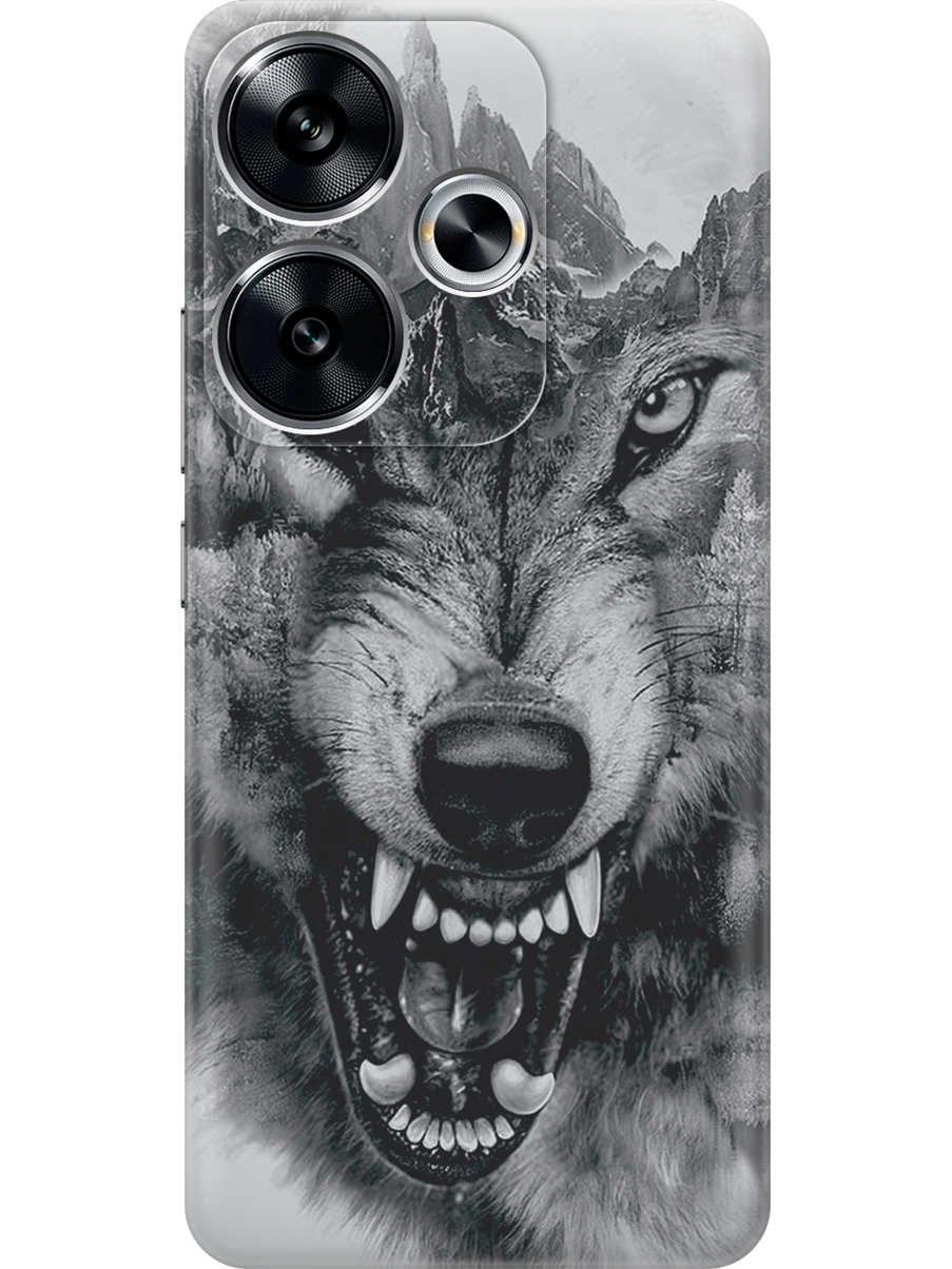 

Силиконовый чехол на Xiaomi Redmi Turbo 3 / Poco F6 с принтом "Волк в горах", Прозрачный;серый, 783980813