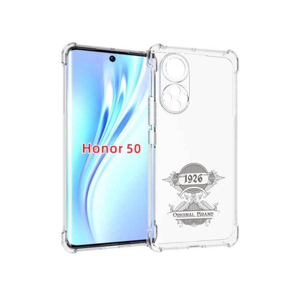 

Чехол бампер MyPads логотип черно белый для Honor 50., Прозрачный, Tocco