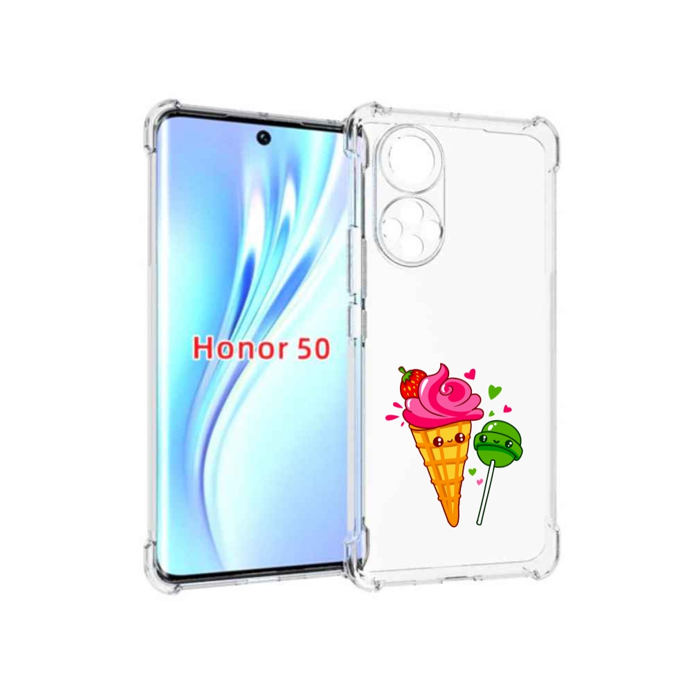 

Чехол бампер MyPads Вкусняшки для Honor 50., Прозрачный, Tocco