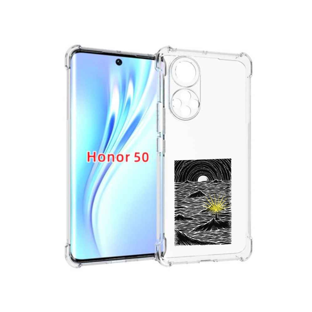 

Чехол бампер MyPads маяк в черно белом море для Honor 50., Прозрачный, Tocco