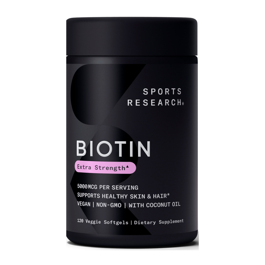 Биотин 5000 мкг, Biotin 5000 mcg, Sports Research, 120 капсул