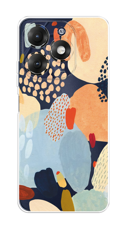 

Чехол на Itel A70 "Необычная абстракция", Бежевый;голубой, 3201750-1