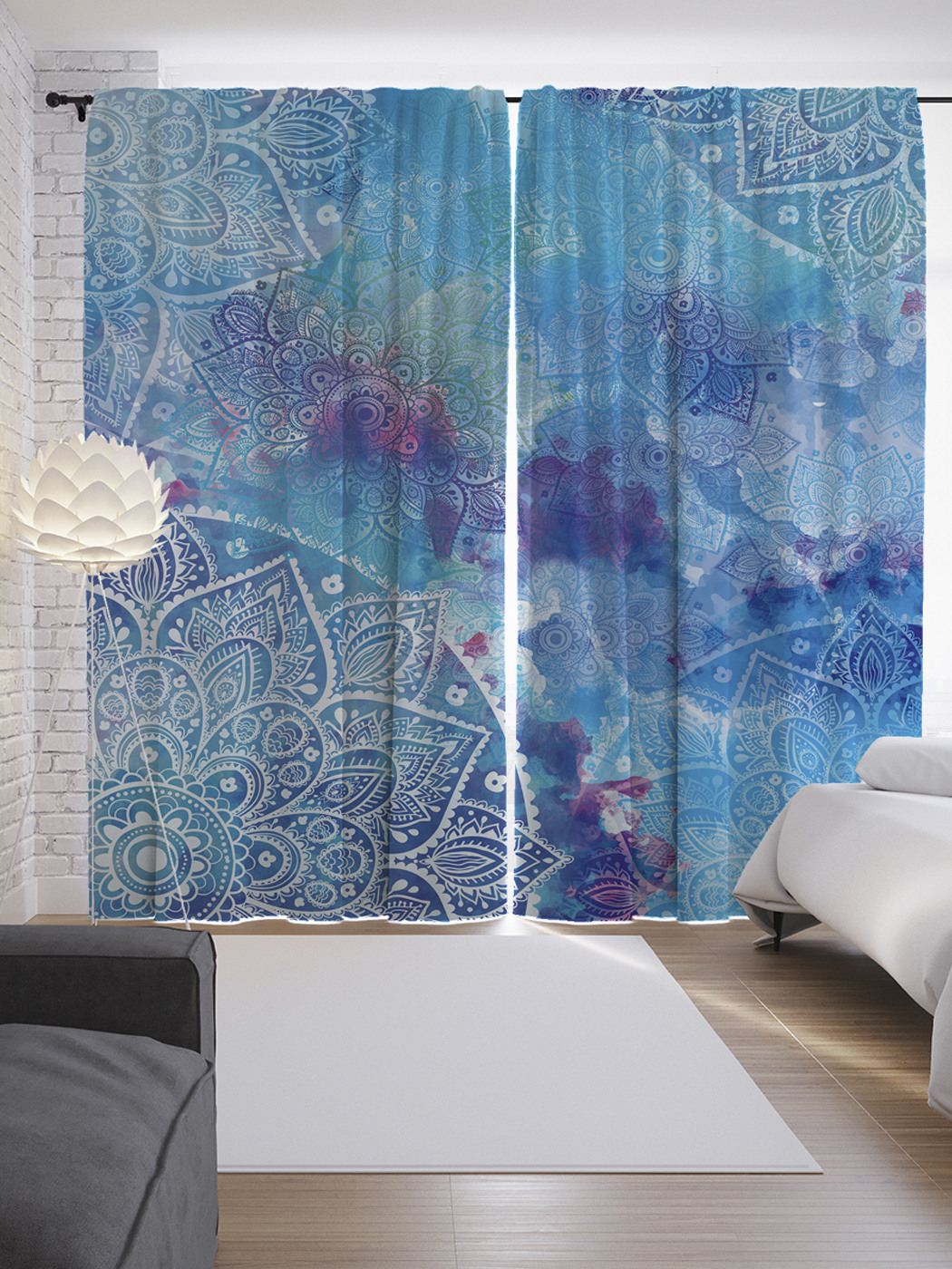 

Шторы JoyArty с фотопечатью "Облачные кружева" из сатена, 290х265 см, Облачные кружева