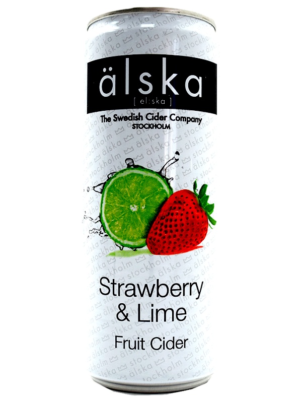 фото Пиво сидр эльска клубника и лайм/alska strawberry & lime 0,5л ж/б