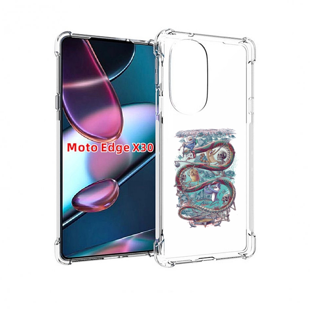 

Чехол MyPads время приключений страшилка для Motorola Moto Edge X30, Прозрачный, Tocco