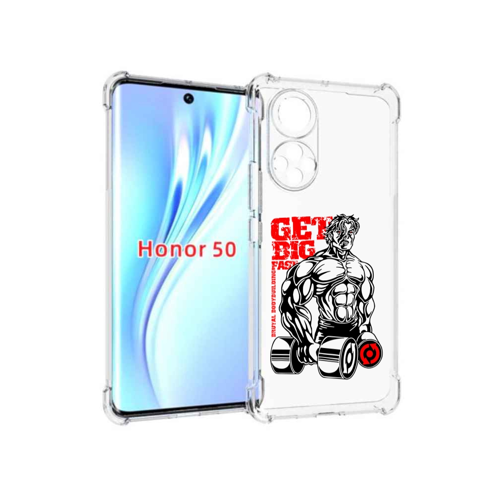 

Чехол бампер MyPads накаченное тело для Honor 50., Прозрачный, Tocco