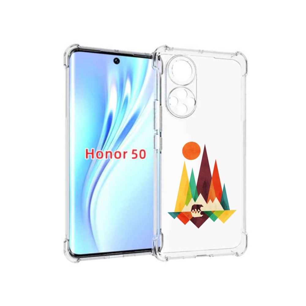 

Чехол бампер MyPads нарисованные горы с медведем для Huawei Hono, Прозрачный, Tocco