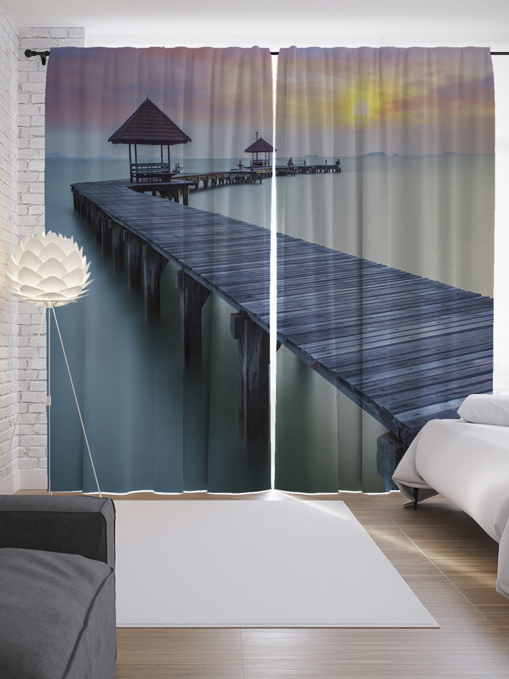 

Шторы JoyArty с фотопечатью "Морские тропы" из сатена, 290х265 см, Морские тропы