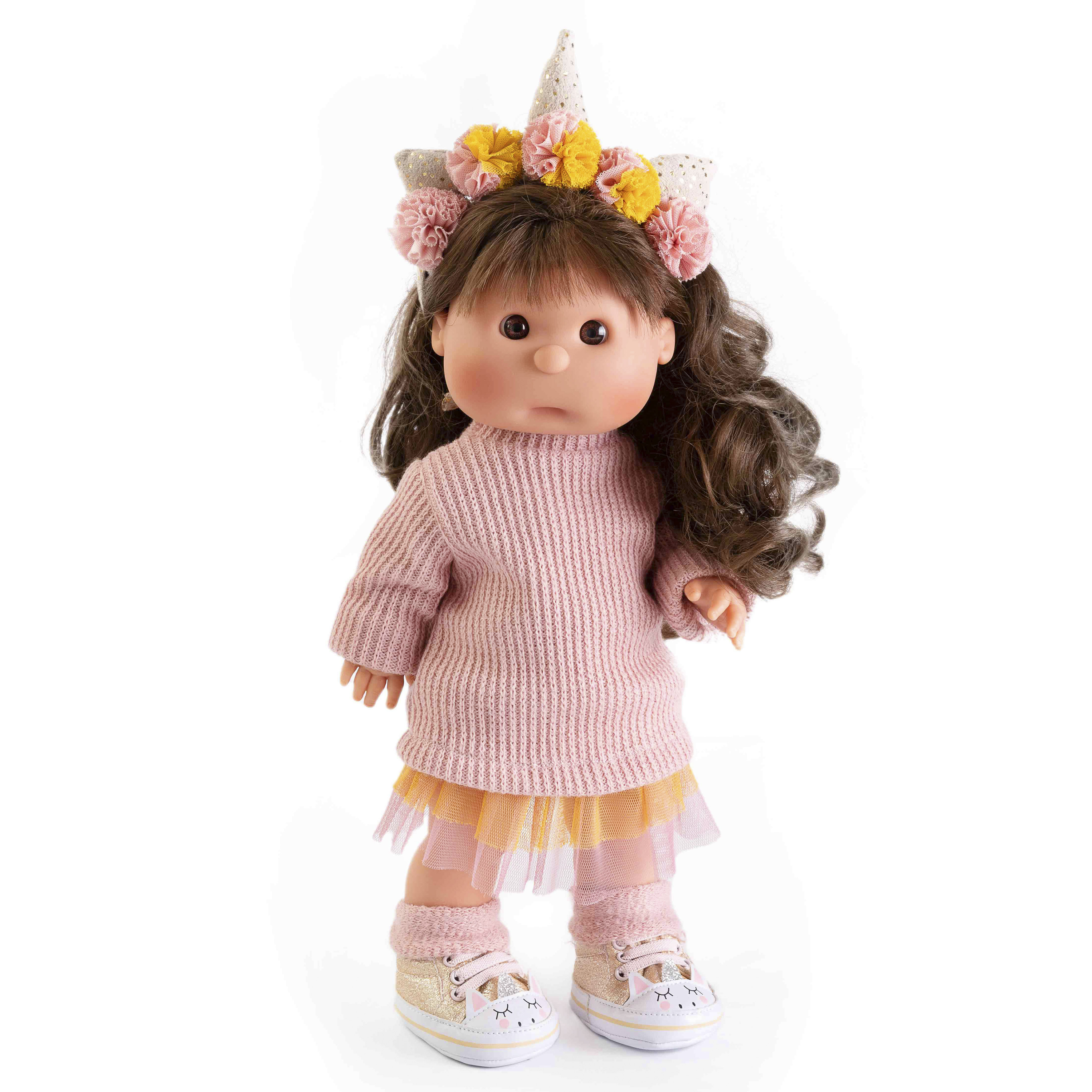 Кукла девочка испанская Antonio Juan Ирис в образе единорога, 38 см, виниловая 23102