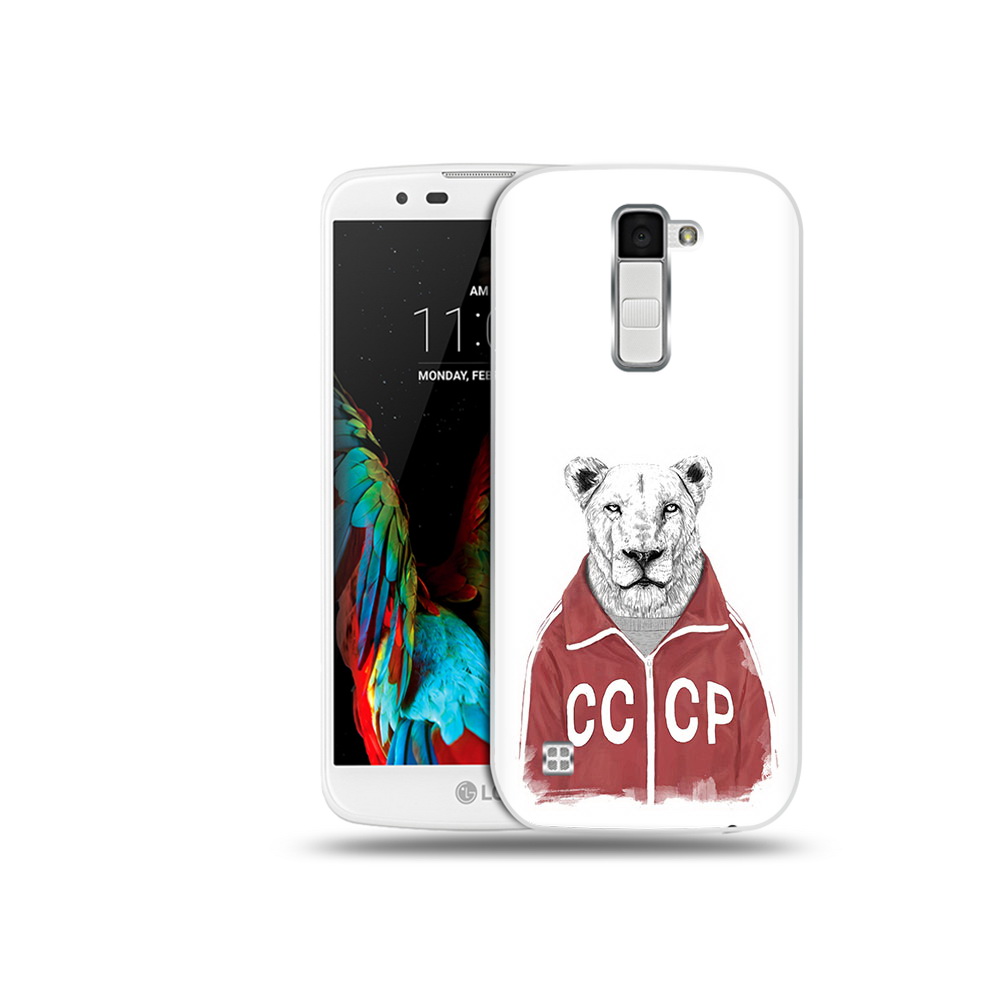 

Чехол MyPads Tocco для LG K10 львица ссср (PT30014.80.450), Прозрачный, Tocco