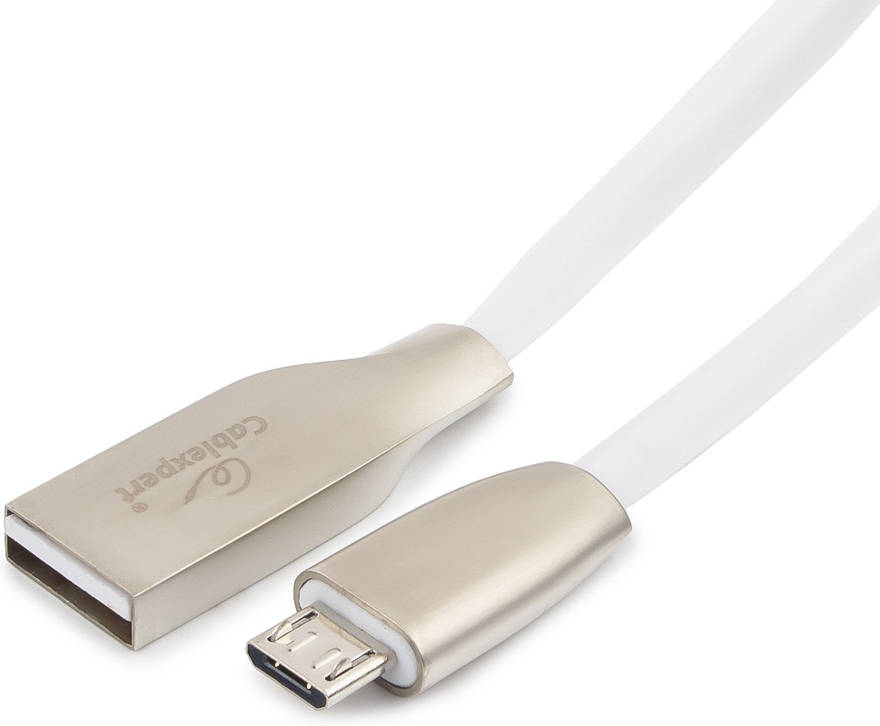 Кабель Cablexpert USB - Micro-USB, 3 м, белый (CC-G-mUSB01W-3M)