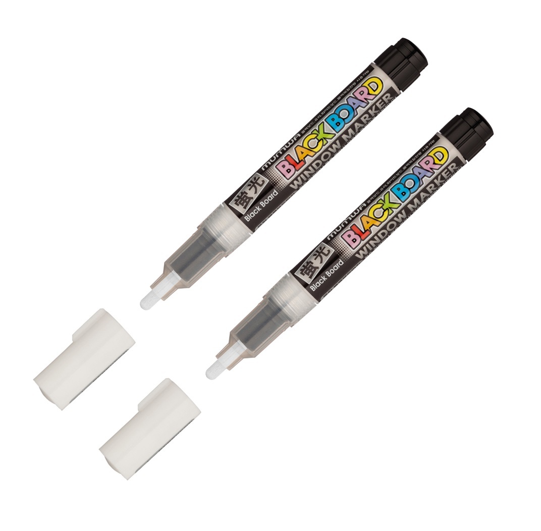 

Маркер меловой MunHwa Black Board Marker белый, 3 мм, водная основа 2 штуки