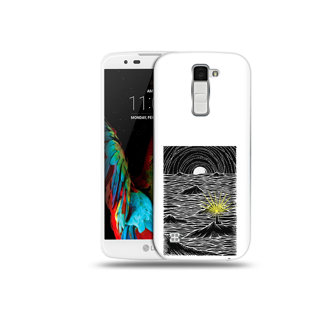 

Чехол MyPads Tocco для LG K10 маяк в черно белом море (PT30014.80.460), Прозрачный, Tocco