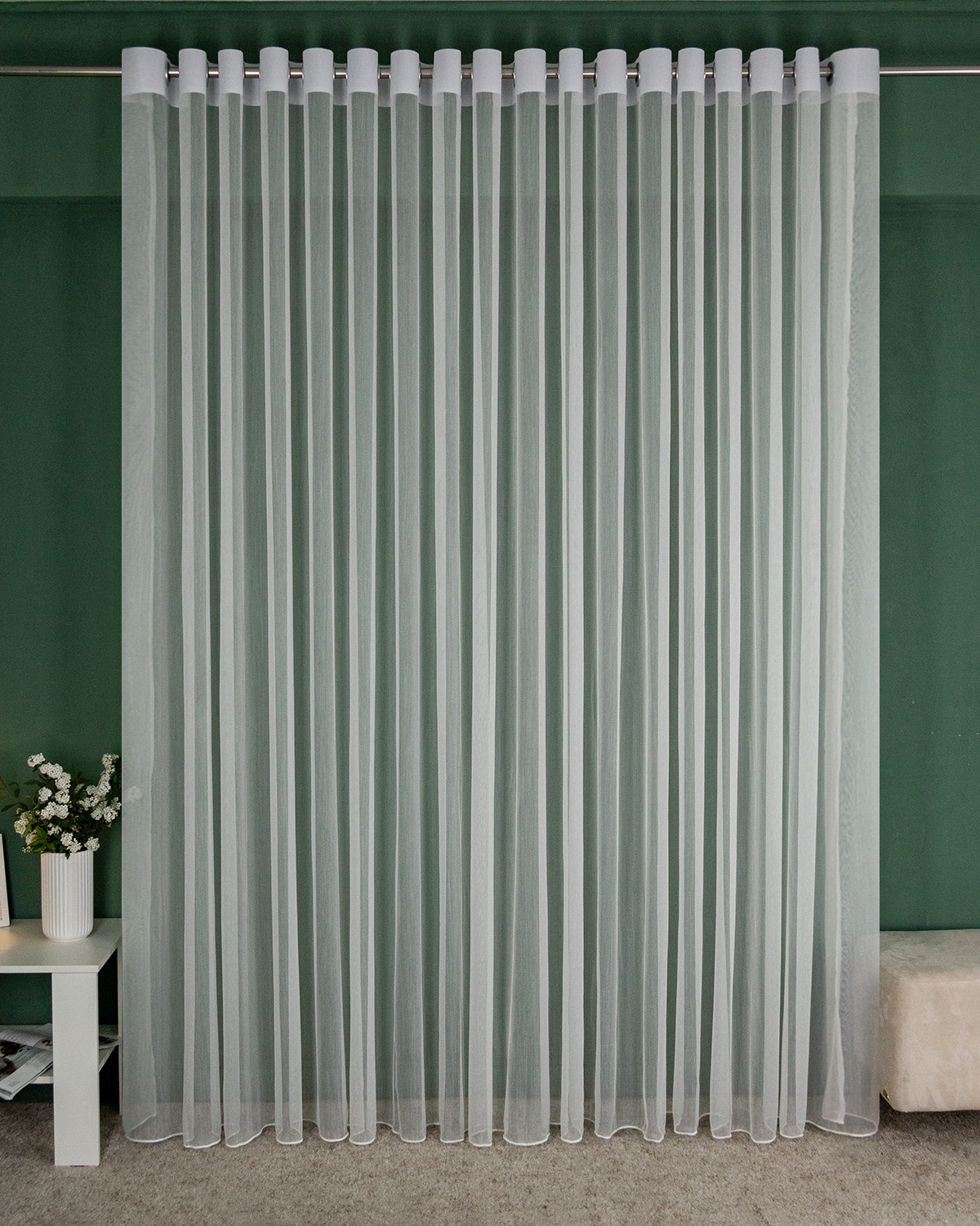 

Тюль сетка с утяжелителем Evrika Home 1000x250 см Бамбук Молочный, Бамбук-общий- 100