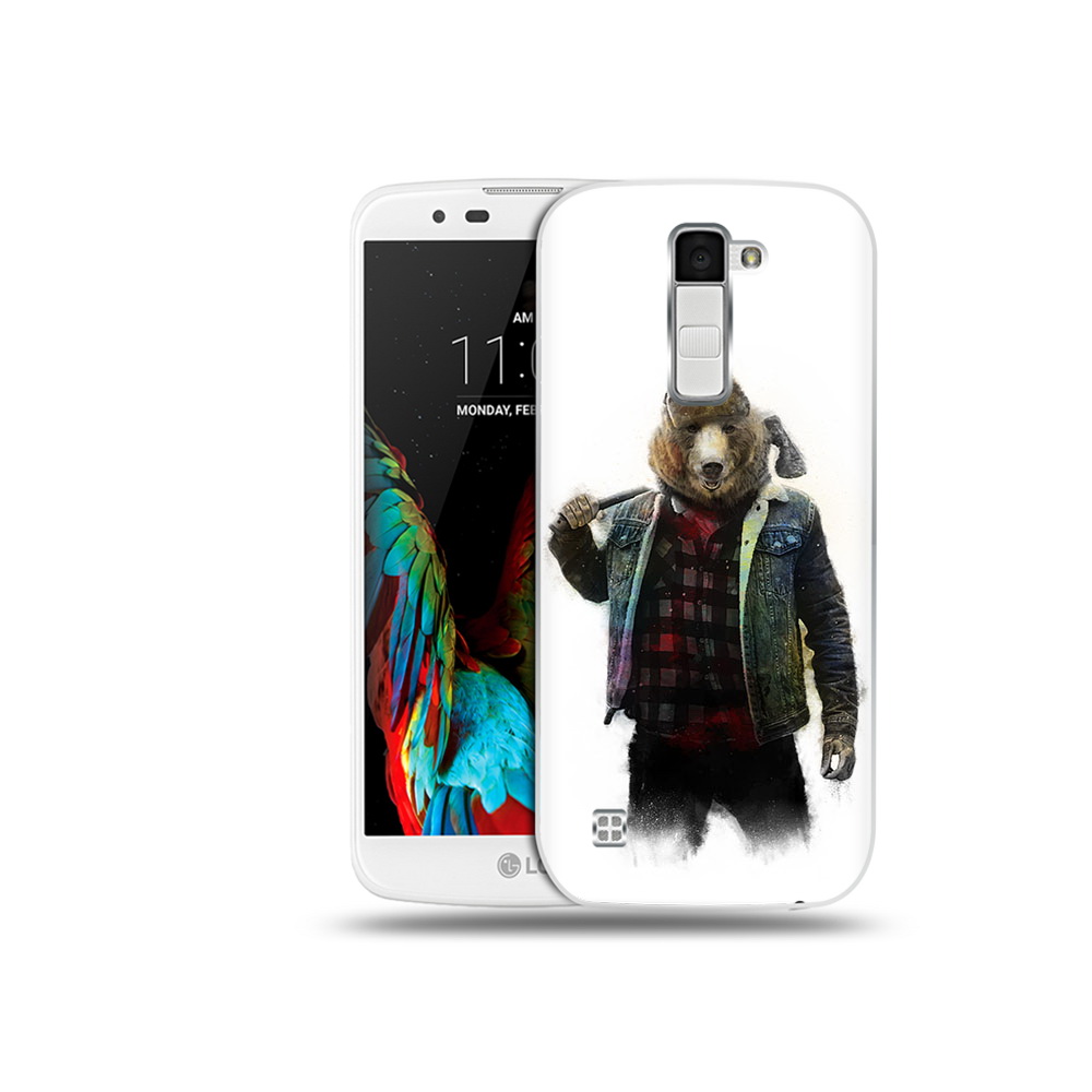 

Чехол MyPads Tocco для LG K10 медведь с топором (PT30014.80.469), Прозрачный, Tocco