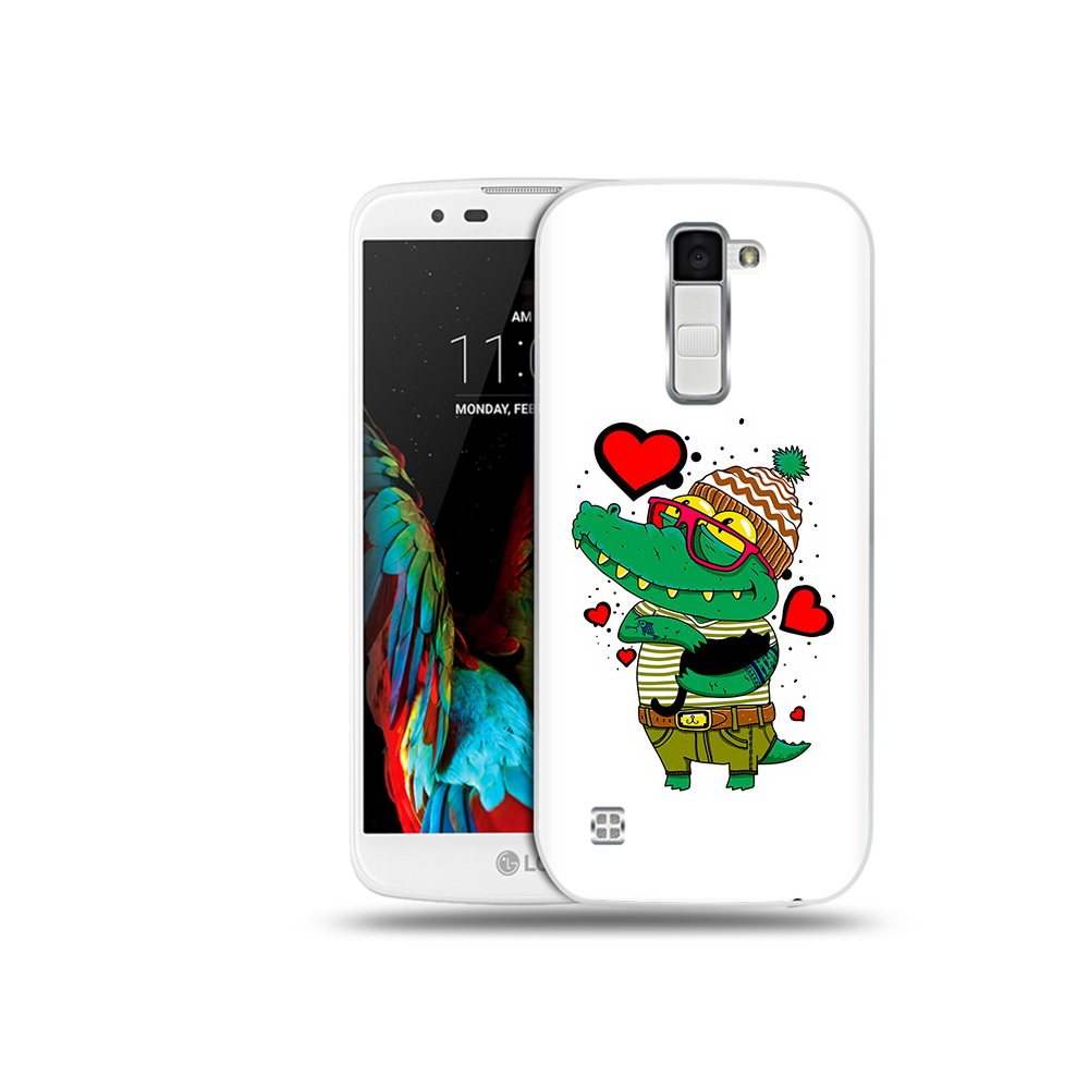 

Чехол MyPads Tocco для LG K10 Влюбленный крокодил (PT30014.80.48), Прозрачный, Tocco