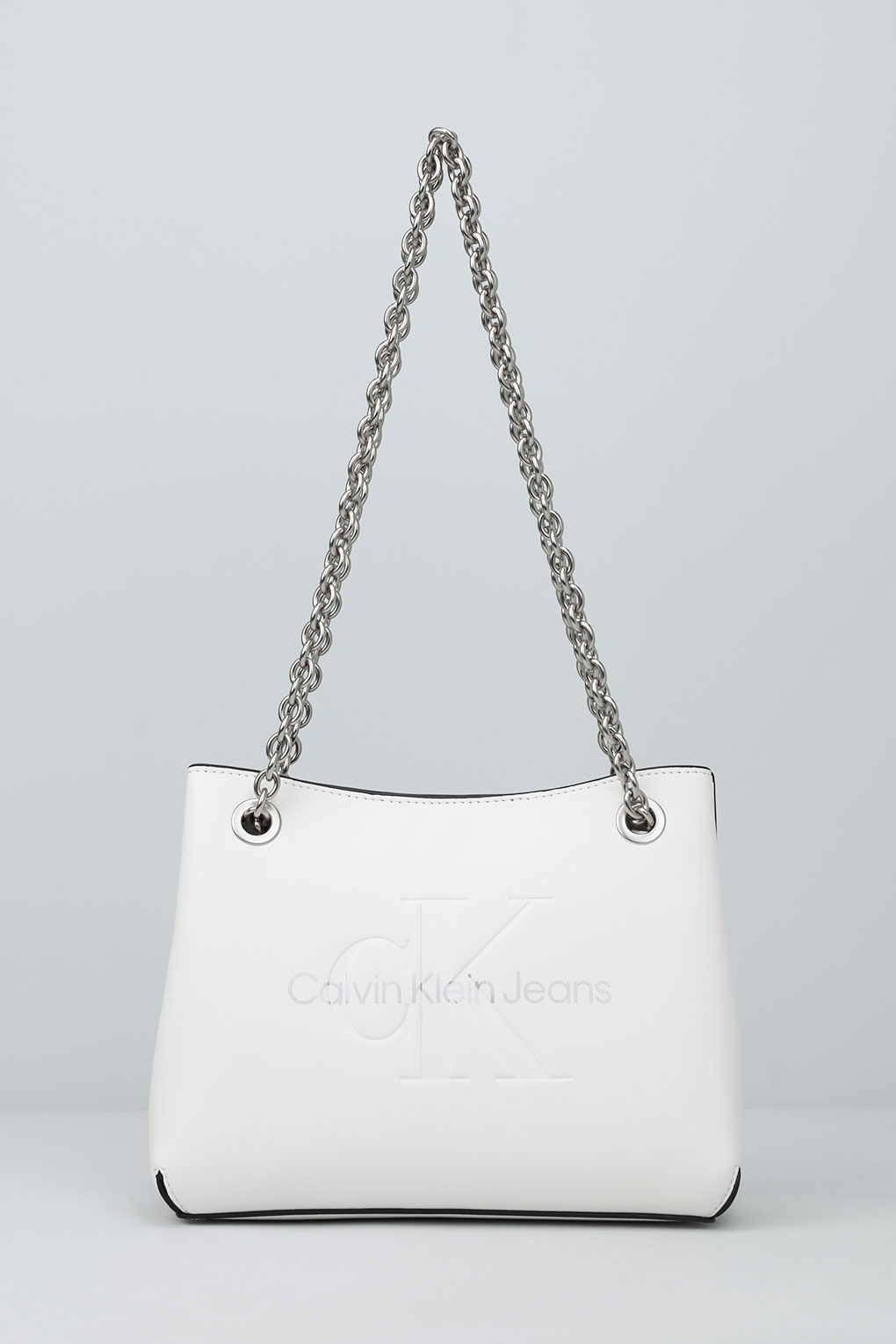 

Сумка тоут женская Calvin Klein K60K607831 белая/серебряная, Белый, K60K607831
