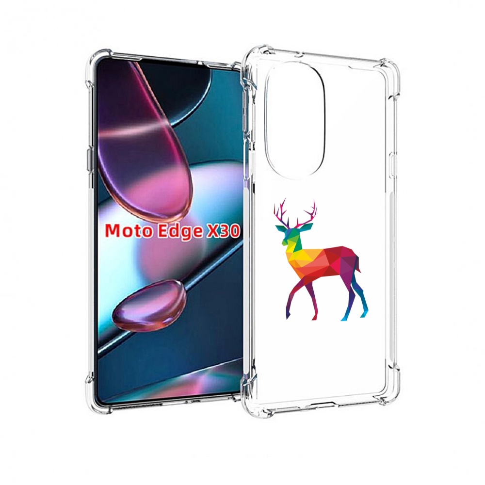 

Чехол MyPads геометрический олень для Motorola Moto Edge X30, Прозрачный, Tocco