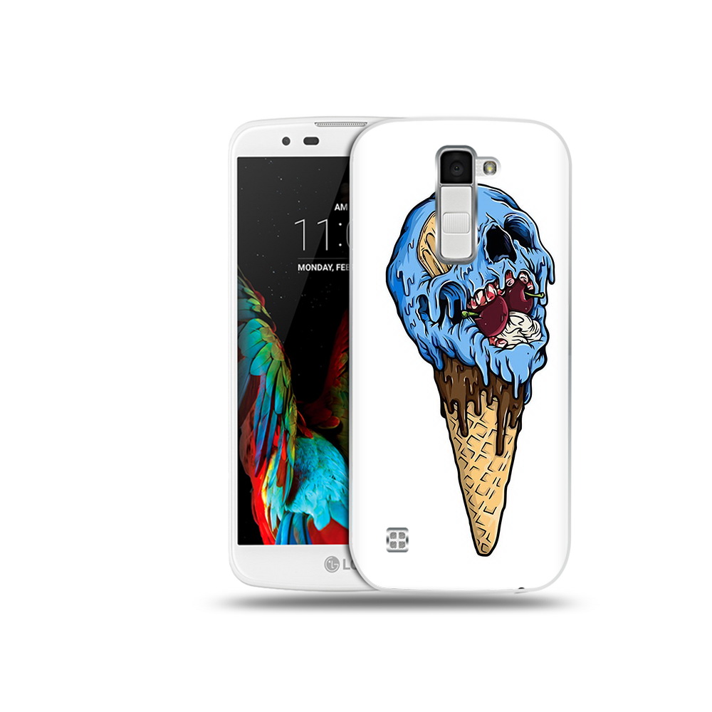 

Чехол MyPads Tocco для LG K10 мороженное череп (PT30014.80.484), Прозрачный, Tocco