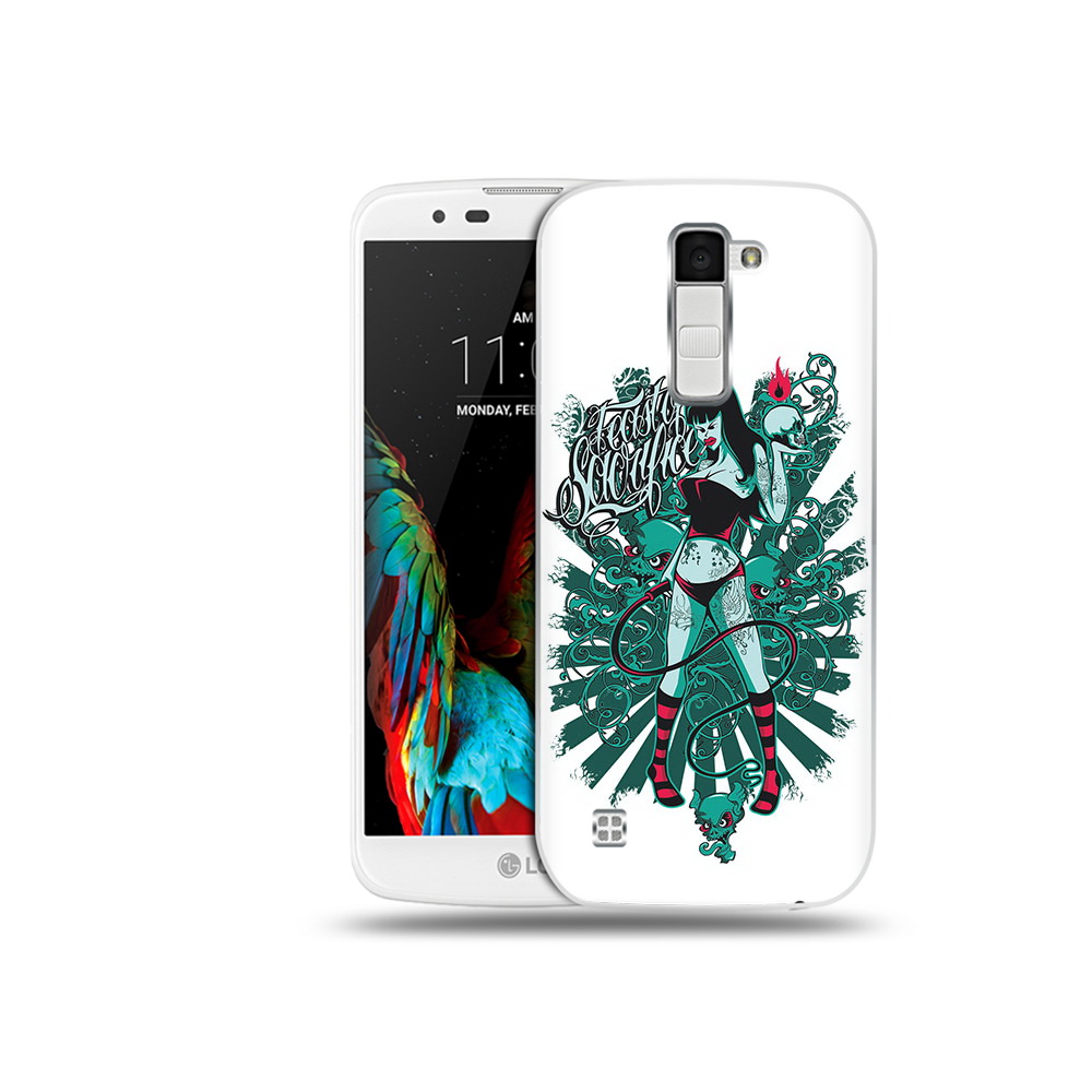 

Чехол MyPads Tocco для LG K10 нарисованная девушка в татуировках (PT30014.80.499), Прозрачный, Tocco