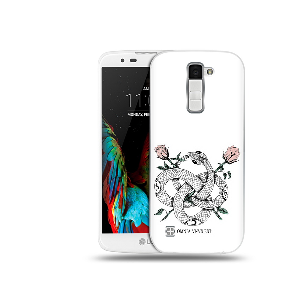 

Чехол MyPads Tocco для LG K10 нарисованная змея абстракция (PT30014.80.502), Прозрачный, Tocco