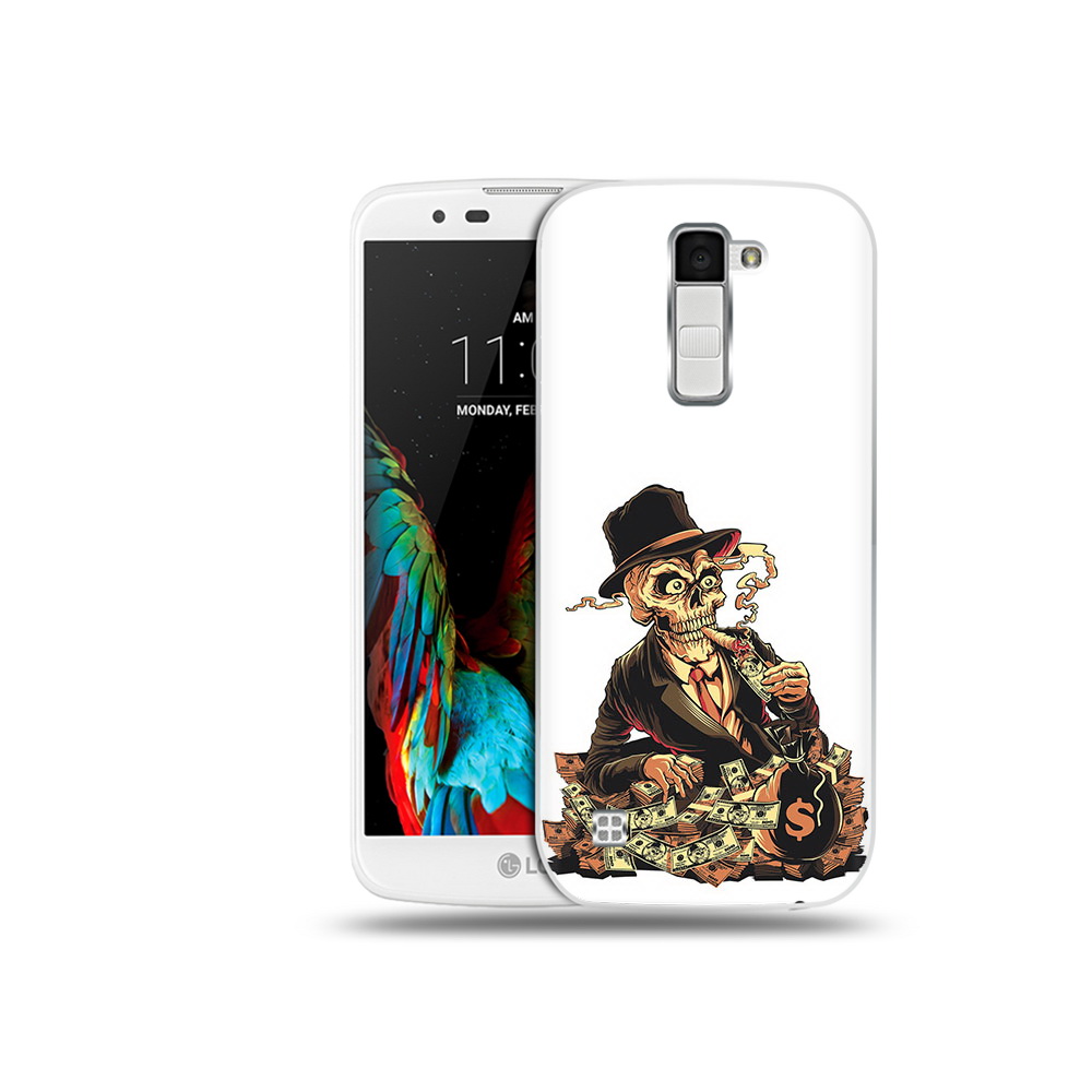 

Чехол MyPads Tocco для LG K10 нарисованный череп с сигаретой (PT30014.80.515), Прозрачный, Tocco