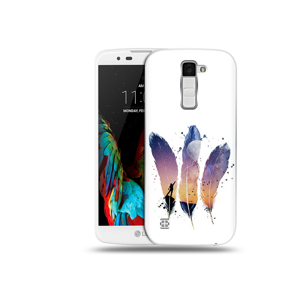 

Чехол MyPads Tocco для LG K10 небесные перья (PT30014.80.519), Прозрачный, Tocco