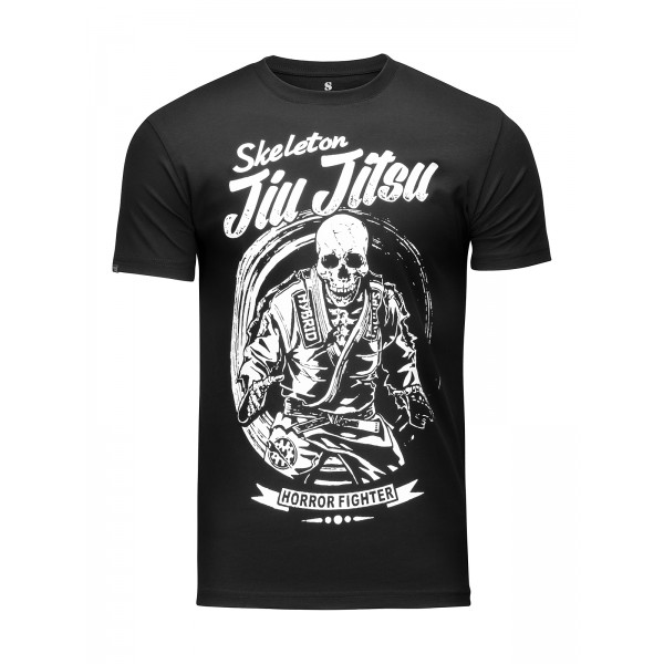 фото Футболка мужская skeleton jiu jitsu black athletic pro. черная l