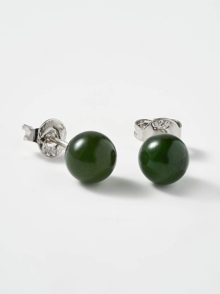 

Серьги пусеты из латуни SHINE & BEAUTY SK00004, нефрит, SK00004