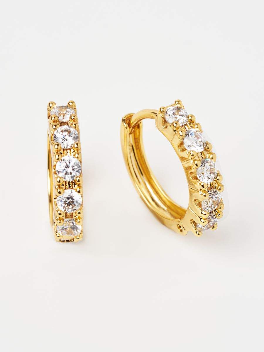 

Серьги конго из латуни SHINE & BEAUTY X20005-W, фианит, X20005-W