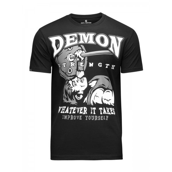 фото Футболка мужская demon strength black athletic pro. черная 2xl